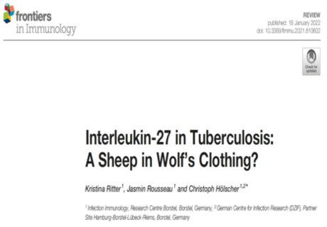 New Review summarizing IL-27-mediated mechanisms affecting protection and immunopathology in TB and possible therapeutic applications